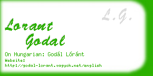 lorant godal business card